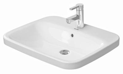 Duravit DuraStyle inbouwwastafel 61,5x49,5 cm met overloop en kraanvlak WonderGliss, wit Duravit DuraStyle inbouwwastafel 61,5x49,5 cm met overloop en kraanvlak WonderGliss, wit