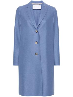 Harris Wharf London Vilten jas met enkele rij knopen - Blauw