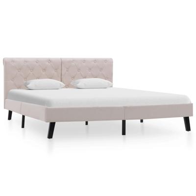 vidaXL Bedframe stof lichtlinnenkleurig 140x200 cm vidaXL Bedframe stof lichtlinnenkleurig 140x200 cm