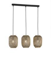 Fischer & Honsel Rotan 3-lichts hanglamp Hummel 60706 - thumbnail