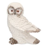 Wit sneeuwuil vogel decoratie beeldje 13 cm