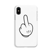 Middle finger white: iPhone Xs Volledig Geprint Hoesje - thumbnail