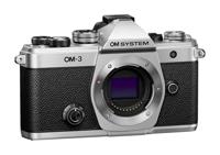OM SYSTEM OM-3 Micro Four Thirds System-camera, 20 MP gestapelde BSI-sensor, 5-assige beeldstabilisatie, zilver