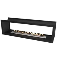 Icon Dubbelzijdige Slimline Firebox FBDS2000\n- Icon Fires \n- Kleur: Zwart  \n- Afmeting: 200 cm x 60 cm x 45 cm
