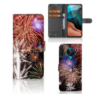 Xiaomi Poco F2 Pro Wallet Case met Pasjes Vuurwerk