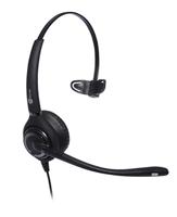 Monauraal ruisonderdrukkend kantoor headset, zwart