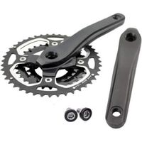 Fm628 crankset alu / cnc 44/32/22 -1 mm / 170 mm mat zwart