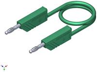 SKS Hirschmann CO MLN SIL 200/1 Bananenstekker 4 mm - bananenstekker 4 mm] 2,00 m groen, 1 stuk