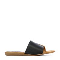 Unisa Acho leren teenslippers zwart