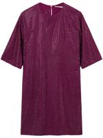 Stella McCartney robe courte à ornements en cristal - Violet