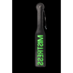 Ouch! by Shots Mistress Paddle - Glow in the Dark - Neon Green