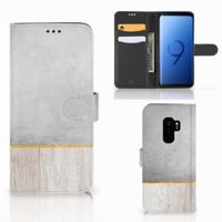 Samsung Galaxy S9 Plus Book Style Case Wood Concrete