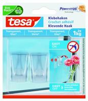 tesa Adhesive Hook for Transparent & Glass 1 kg, wit
