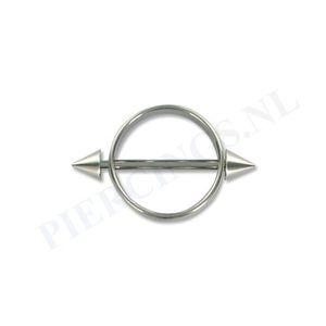 Tepelpiercing shield spikes XL