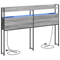 vidaXL Moderne Hoofdbord voor de Slaapkamer - Hedendaagse Stijl met Opbergruimte en Nachtkastje met Verlichting