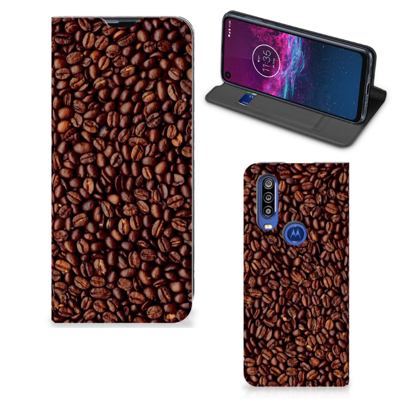 Motorola One Action Flip Style Cover Koffiebonen Motorola One Action Flip Style Cover Koffiebonen