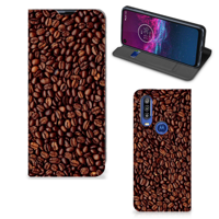 Motorola One Action Flip Style Cover Koffiebonen