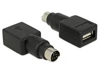 DeLock Adapter PS2-stekker > USB type A bus (65898)