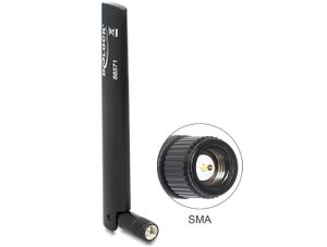 Delock 88571 LTE-antenne SMA -0,8 - 3,0 dBi omnidirectioneel met flexibele verbinding Zwart