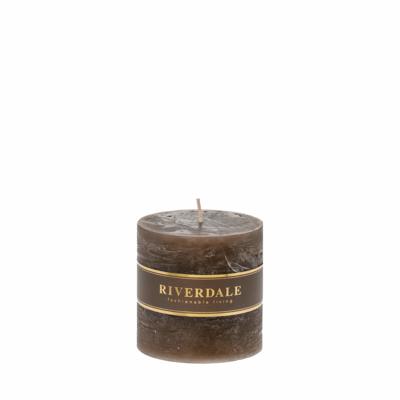 Riverdale Kaars Pillar mokka 9x9cm