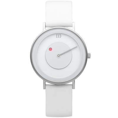 Danish Design IQ12Q1260 Horloge Måne Gold Large staal-leder zilverkleurig-wit 39 mm Danish Design IQ12Q1260 Horloge Måne Gold Large staal-leder zilverkleurig-wit 39 mm