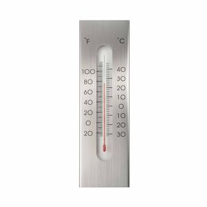 Nature Nature Wandthermometer 7x1x23 cm aluminium