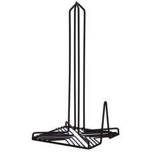 Metalen keukenrolhouder zwart vierkant L15 x B15 x H32 cm