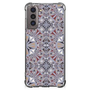 Samsung Galaxy S21 Anti-Shock Hoesje Flower Tiles