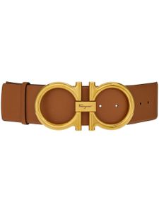 Ferragamo ceinture Gancini en cuir - Marron