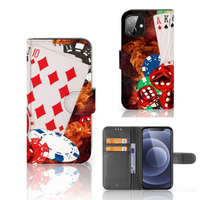 Apple iPhone 12 Mini Wallet Case met Pasjes Casino