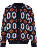 ETRO cardigan à motif en jacquard - Rouge