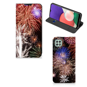 Samsung Galaxy A22 5G Hippe Standcase Vuurwerk