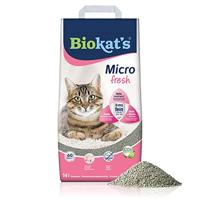 Biokat's Micro fresh kattenbakvulling met zomergeur - klonterstrooisel van bentoniet met extra fijne korrel voor hoog rendement - 1 zak (1 x 14 L)