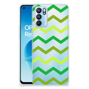 OPPO Reno 6 5G TPU bumper Zigzag Groen