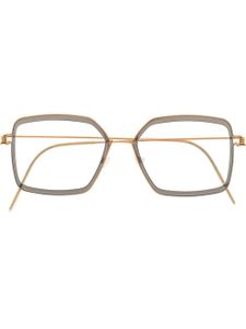 Lindberg lunettes de vue à monture carrée - Or