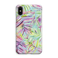 Tropical Palms Blue: iPhone XS Max Volledig Geprint Hoesje - thumbnail