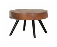 MUST Living Salontafel Disk Teakhout, 60cm - Naturel - Rond - thumbnail