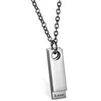 Luxe Dogtag kettinghanger mendes Zilver - thumbnail