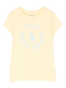 Ralph Lauren Kids t-shirt en coton à logo imprimé - Jaune