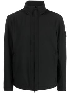 Stone Island veste zippée à patch logo - Noir