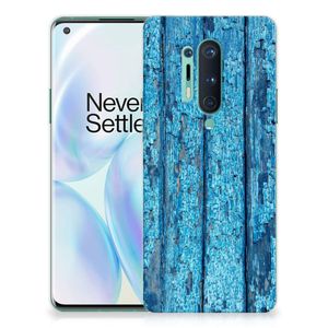 OnePlus 8 Pro Bumper Hoesje Wood Blue