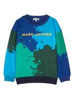 Marc Jacobs Kids paint splatter-print sweatshirt - Bleu - thumbnail