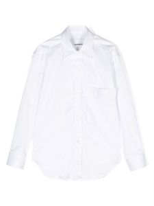 Costumein chemise à poche poitrine plaquée - Blanc