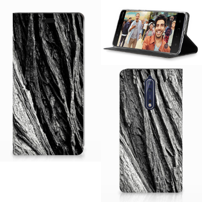 Book Wallet Case Nokia 8 Boomschors Grijs Book Wallet Case Nokia 8 Boomschors Grijs