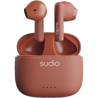 sudio A1 Sienna, oortelefoon met bluetooth, touch control met compacte draadloze oplaadschaal, IPX4-beschermd, geluidsdoorlatende hoofdtelefoon met geïntegreerde microfoon, premium kristalgeluid