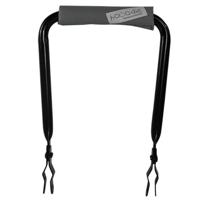 Rugsteun Rugleuning  zwart met Silver Solid rugkussentje