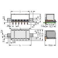 WAGO 2092-1422/005-000 Male behuizing (board) 2092 Totaal aantal polen: 2 Rastermaat: 5 mm Inhoud: 200 stuk(s) - thumbnail