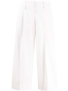 Brunello Cucinelli pantalon crop à coupe ample - Blanc