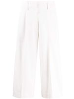 Brunello Cucinelli pantalon crop à coupe ample - Blanc