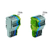 WAGO 2020-105/000-038 Connector, female Grijs, Blauw, Groen, Geel 50 stuk(s)